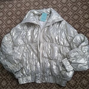 Silver Puffer Jacket